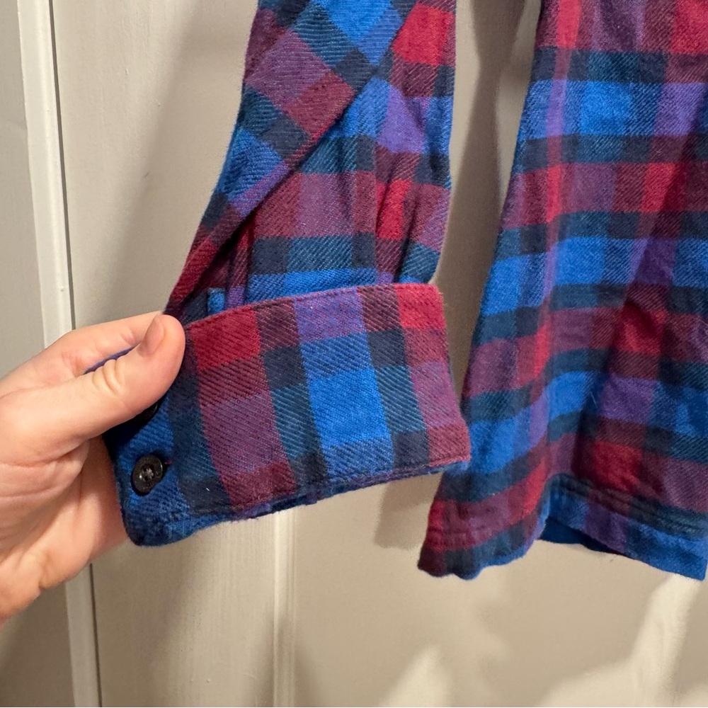 Patagonia Womens Long Sleeved Organic‎ Cotton Fjord Flannel Shirt Outdoor Hiking - Picture 6 of 12